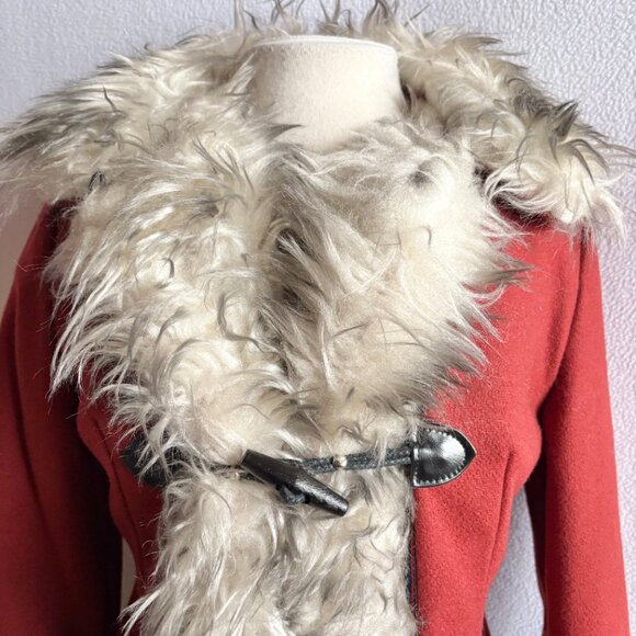 1970s Hippie Boho Wool & Faux Fur Coat - Picture 5 of 10